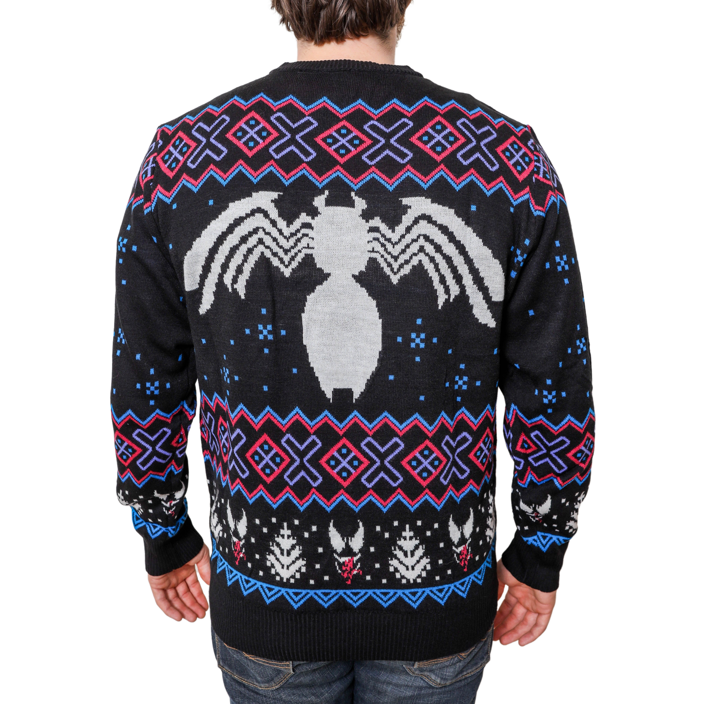 Marvel Venom Symbol Offcially Licesned Adult Holiday Ugly Christmas Sweater