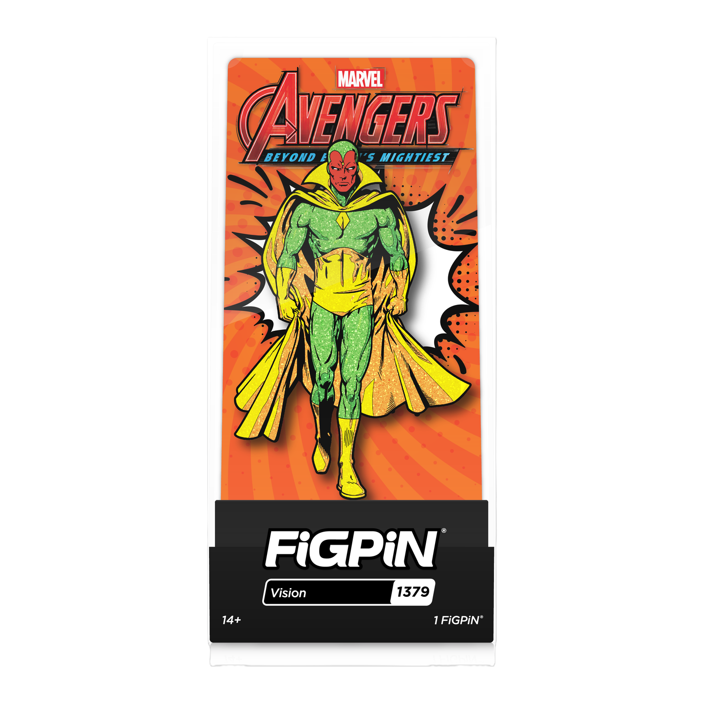 Figpin Vision Glitter from Marvel #1379 Plastic Empire Ex LE 500