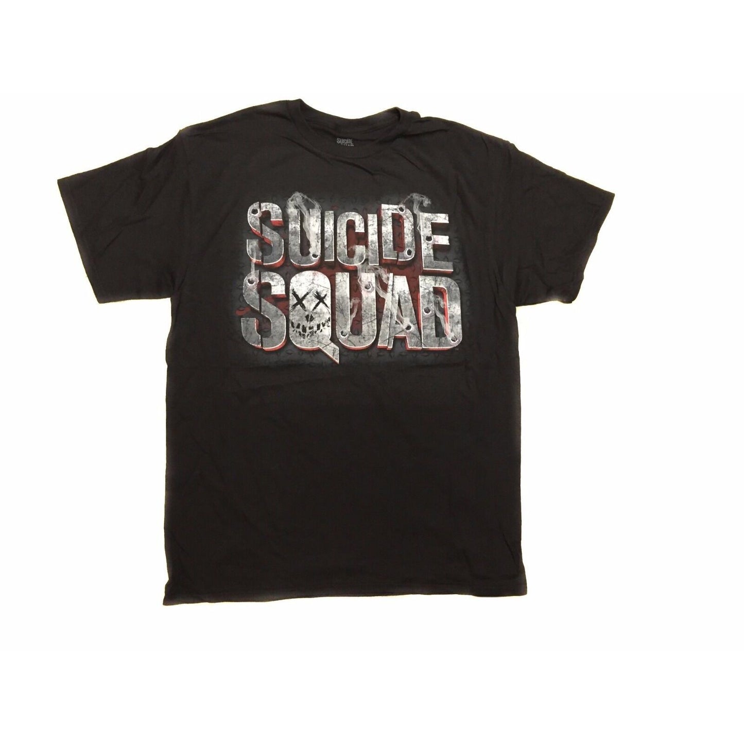 Suicide Squad Logo Smoke Holes DC Comics Adult T-Shirt