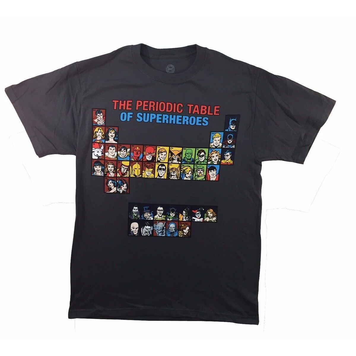 DC Comics Periodic Table Of Super Heroes Adult T-Shirt