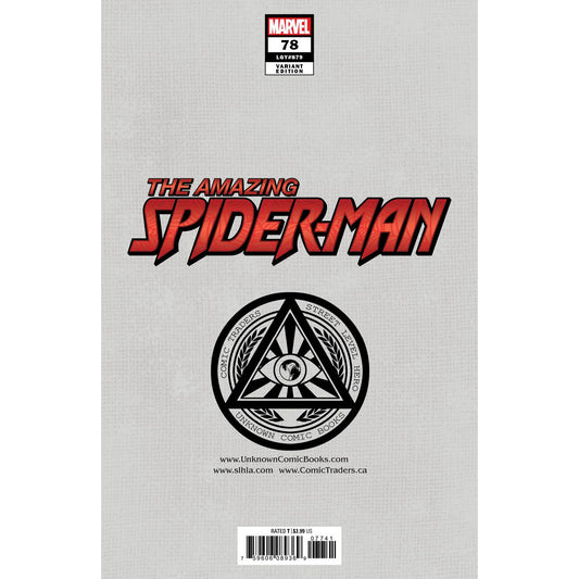 AMAZING SPIDER-MAN #78 UNKNOWN COMICS GABRIELE DELL'OTTO EXCLUSIVE VAR (11/03/2021) (11/10/2021) - Plastic Empire