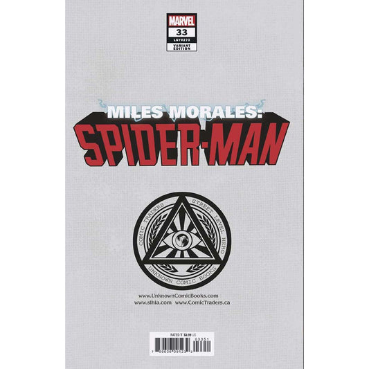 MILES MORALES SPIDER-MAN #33 UNKNOWN COMICS GABRIELE DELL'OTTO EXCLUSIVE VAR (12/08/2021) (12/15/2021) - Plastic Empire