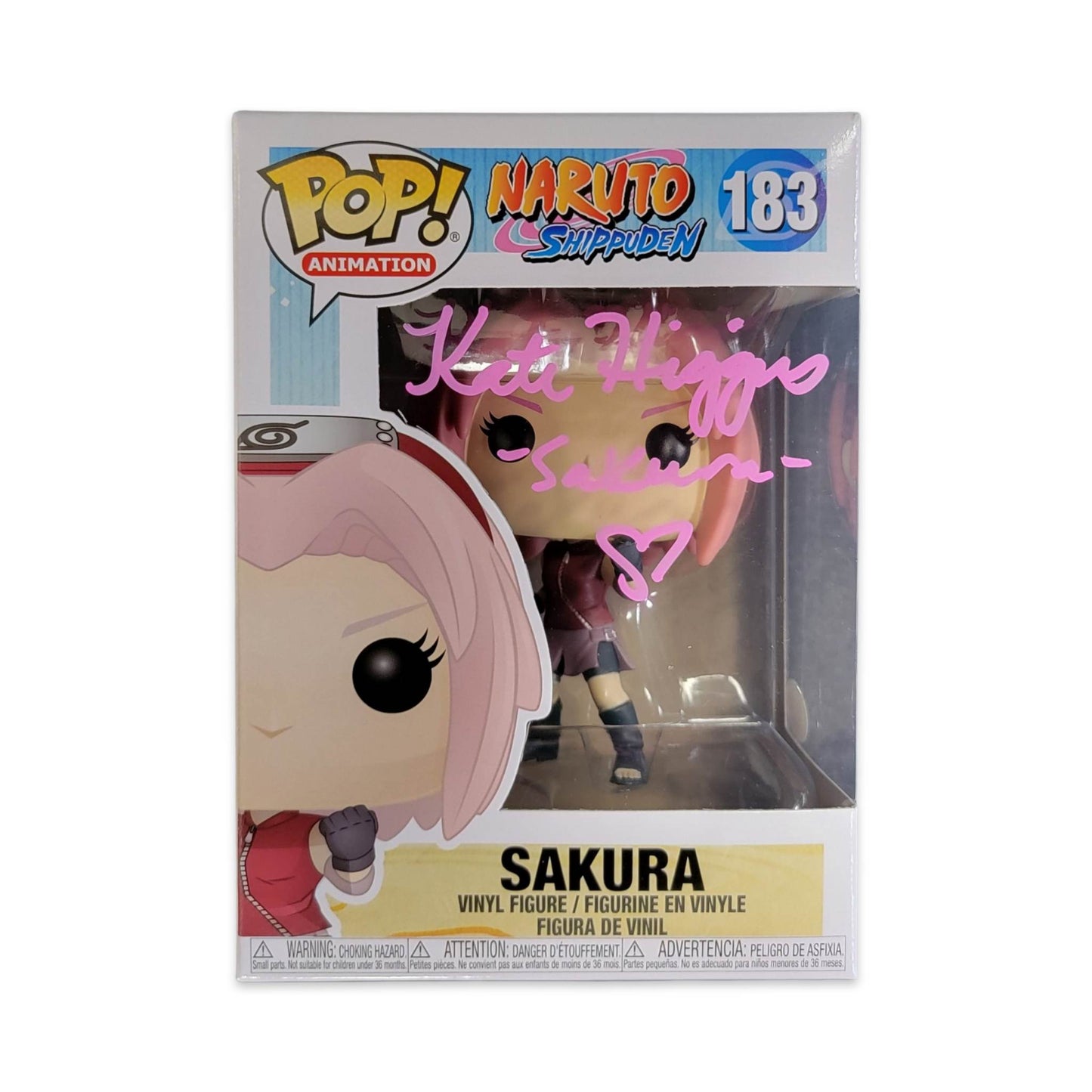 Kate Higgins signed Sakura Naruto Funko POP! #183 JSA Authenticated autograph - Plastic Empire