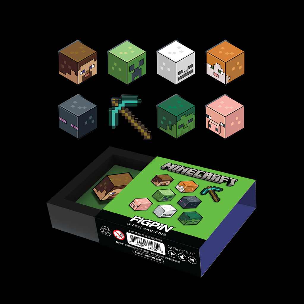 Minecraft Figpin Mini Mystery Series 1 - PDQ 10-Pack