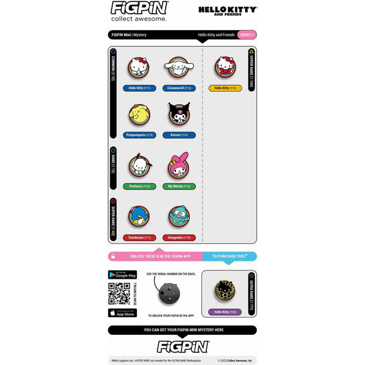 Figpin Hello Kitty and Friends Mystery Mini Series 1 - PDQ 10-pack - Plastic Empire