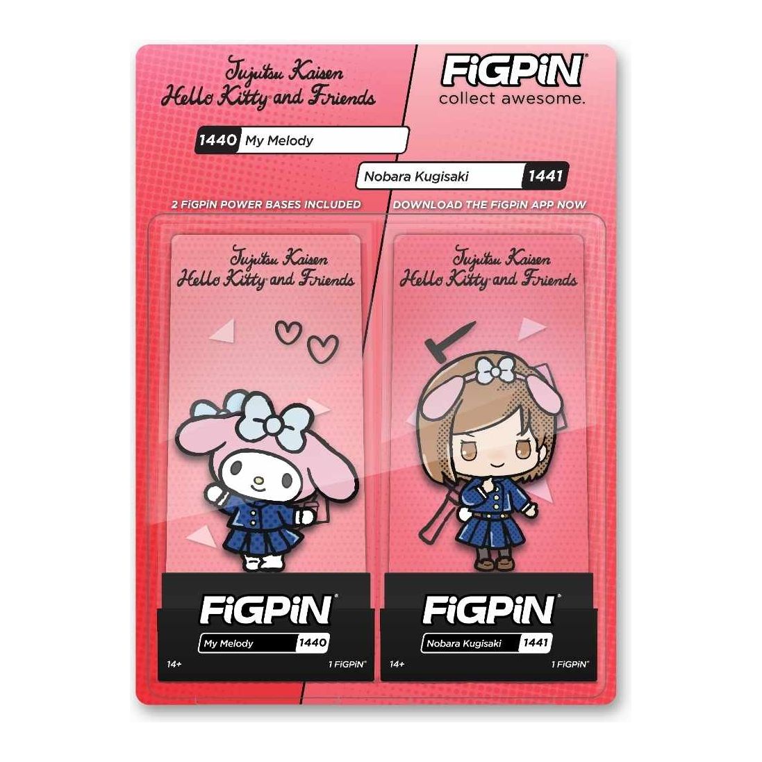 Figpin Jujutsu Kaisen X Hello Kitty Nobara & My Melody 2-pack #1440-1441 Plastic Empire Ex LE 750 - Plastic Empire