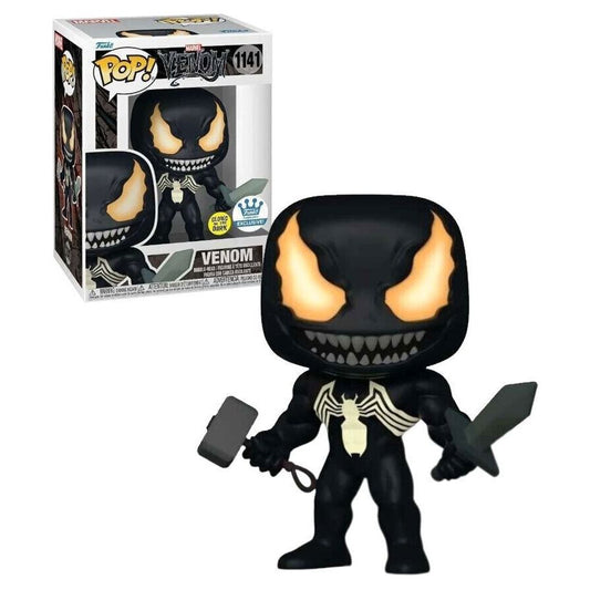 Funko Pop! Venom With Sword and Hammer Glow Funko Ex 1141 In Stock