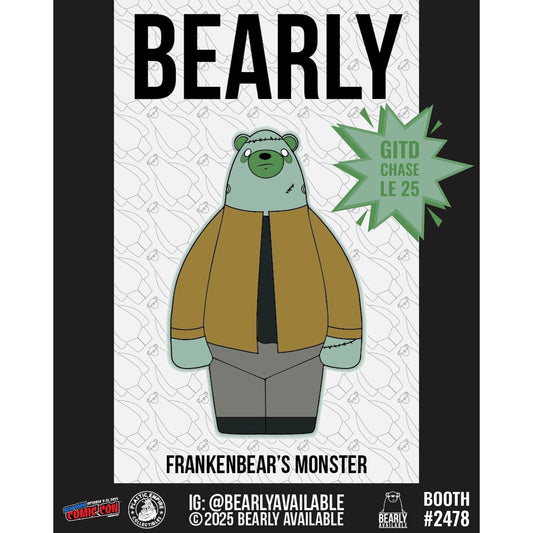 NYCC 2025 Bearly Available Bearenstein's Monster Pin Plastic Empire Exclusive Vinyl Figure LE 75 Chance of LE 25 Glow Chase