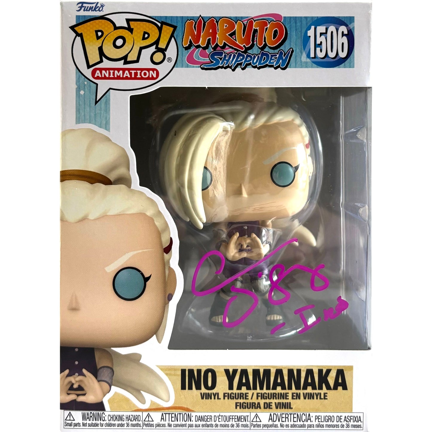 Colleen O'Shaughnessey signed Ino Yamanaka Funko POP! Naruto #1506 JSA Authenticated autograph