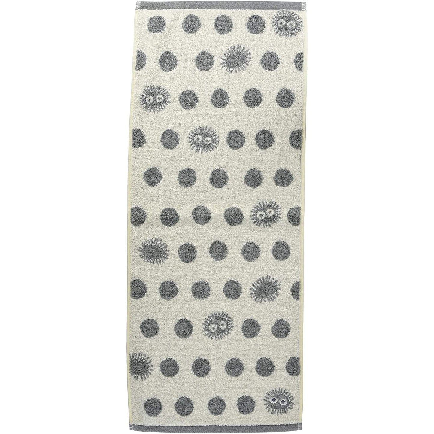 My Neighbor Totoro Soot Sprite Face Towel Grey and White