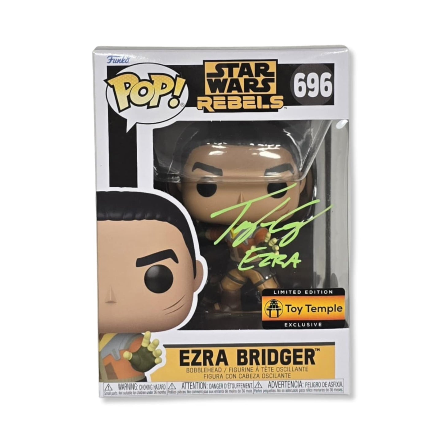 Taylor Gray signed Ezra Bridger Funko Pop! Star Wars Rebels #696 JSA Authenticated Autograph