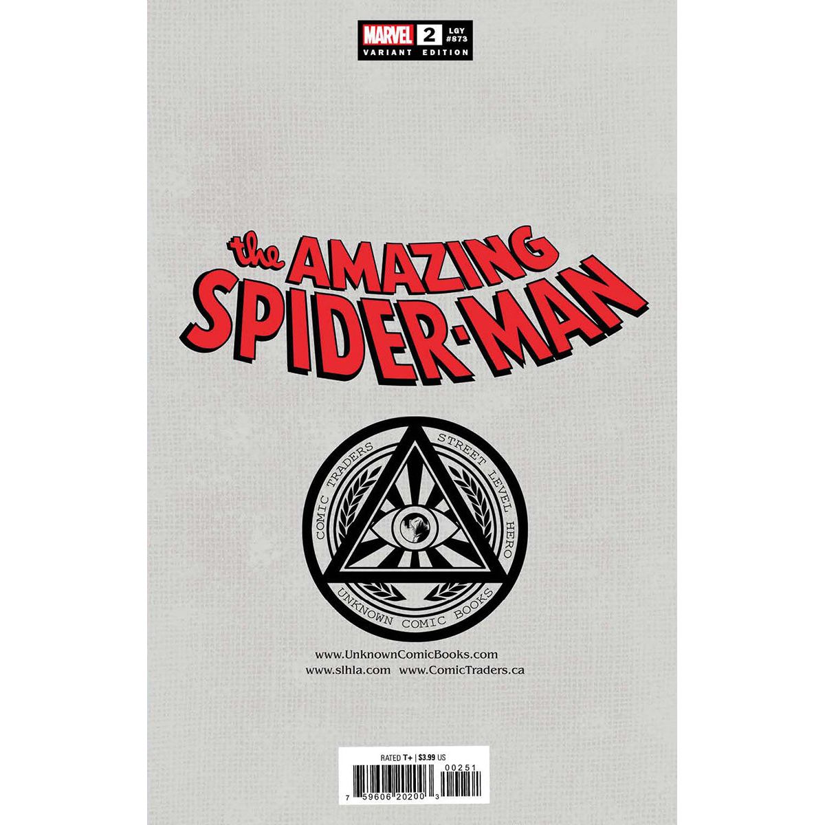 AMAZING SPIDER-MAN 2 UNKNOWN COMICS CREEES EXCLUSIVE VAR (05/04/2022) (05/25/2022) - Plastic Empire