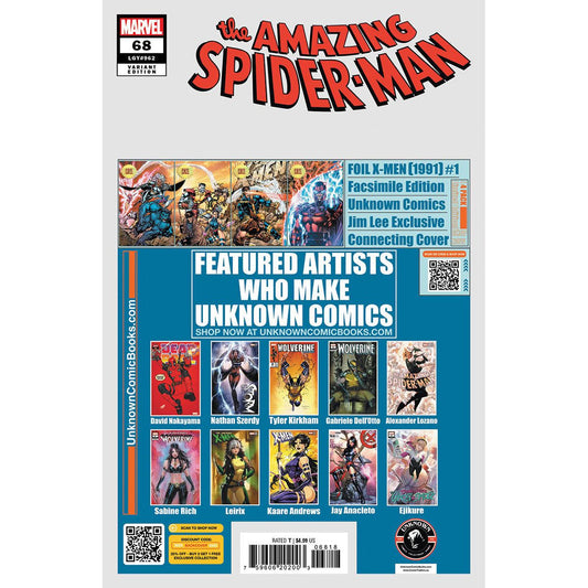 Amazing Spider-Man #68 Unknown Comics Exclusive Mateus Manhanini Virgin Var (02/26/2025)