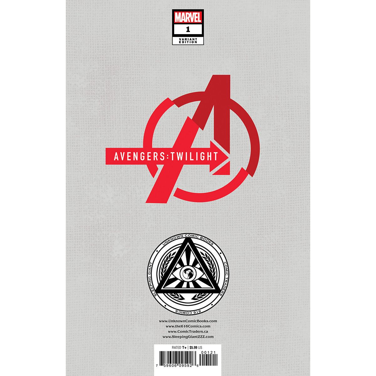 AVENGERS: TWILIGHT #1 UNKNOWN COMICS DAVIDE PARATORE EXCLUSIVE VIRGIN VAR (01/17/2024) - Plastic Empire