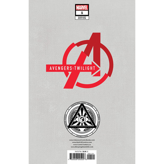 AVENGERS: TWILIGHT #1 UNKNOWN COMICS DAVIDE PARATORE EXCLUSIVE VIRGIN VAR (01/17/2024) - Plastic Empire