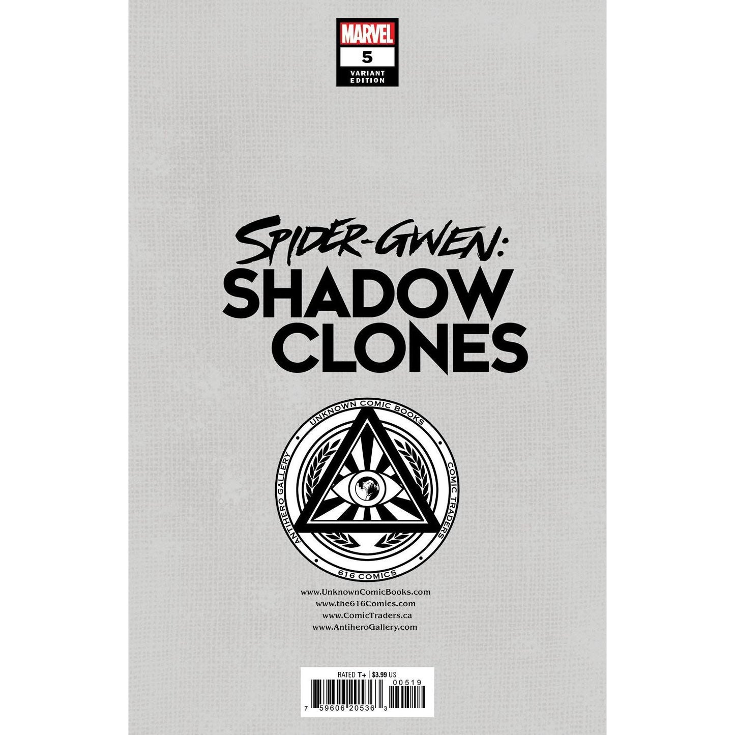 SPIDER-GWEN: SHADOW CLONES #5 UNKNOWN COMICS KAEL NGU EXCLUSIVE VIRGIN VAR (07/19/2023) - Plastic Empire