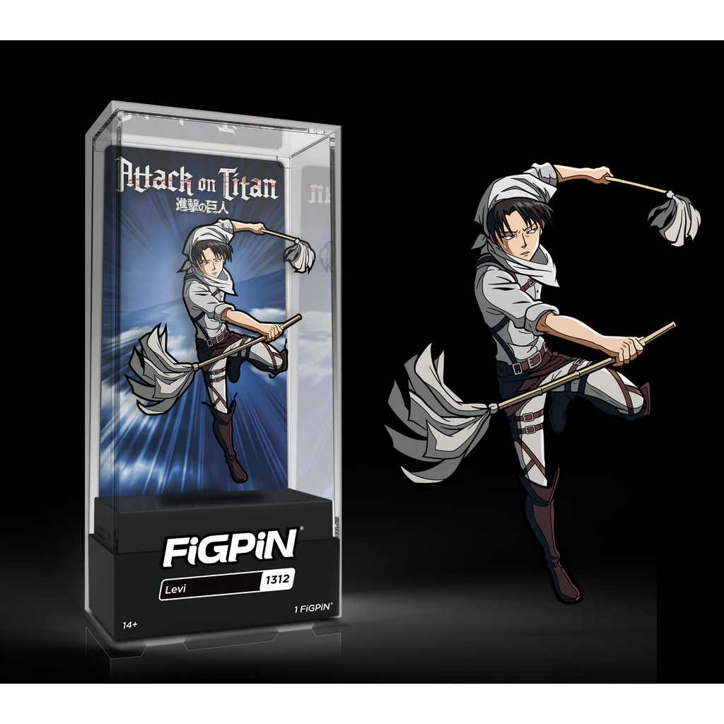 Figpin Levi Cleaning from Attack on Titan #1312 Pops and Pins Ex LE 1000 - Plastic Empire