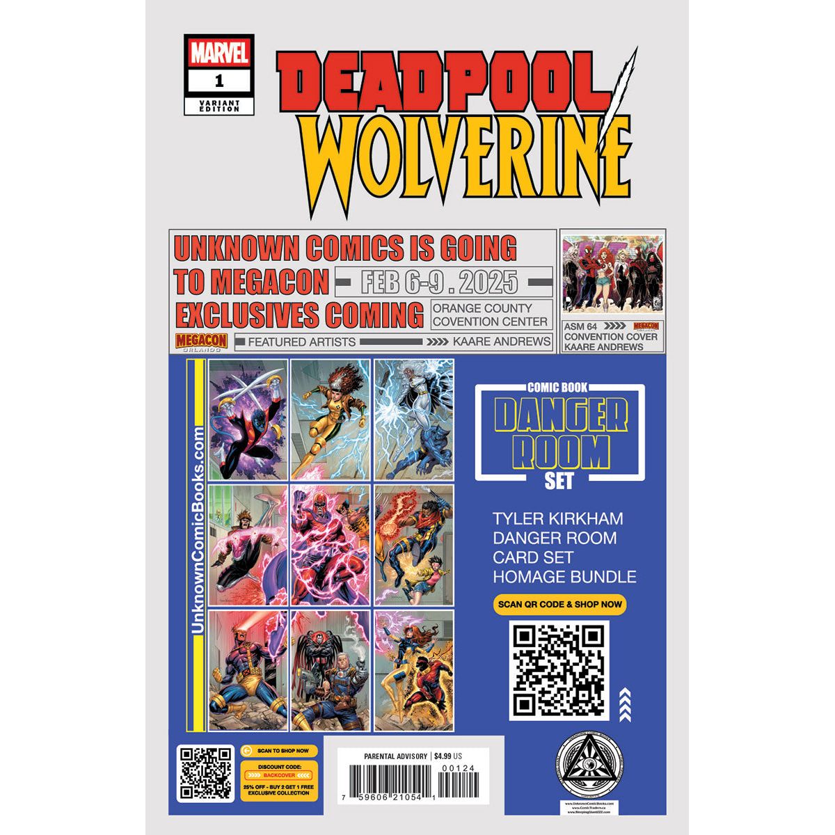 Deadpool / Wolverine #1 Unknown Comics Tyler Kirkham Exclusive Premium Var (01/01/2025)