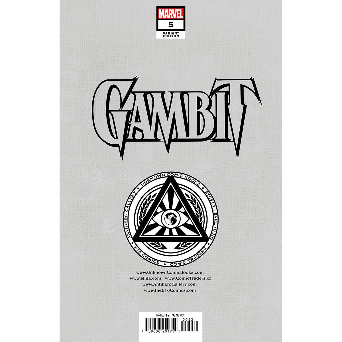 GAMBIT #5 UNKNOWN COMICS IVAN TAO EXCLUSIVE VIRGIN VAR (11/16/2022) - Plastic Empire