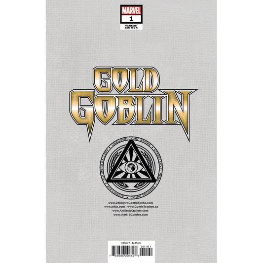 GOLD GOBLIN #1 UNKNOWN COMICS ALAN QUAH EXCLUSIVE VAR (11/16/2022) - Plastic Empire