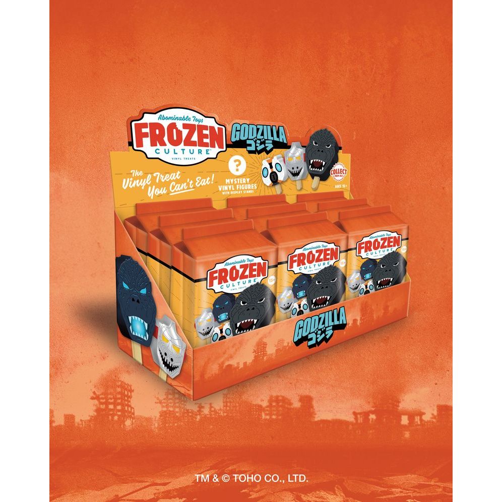 Limited edition Godzilla Series 1 vinyl figure from Plastic Empire, shown in a sealed blind bag packaging.