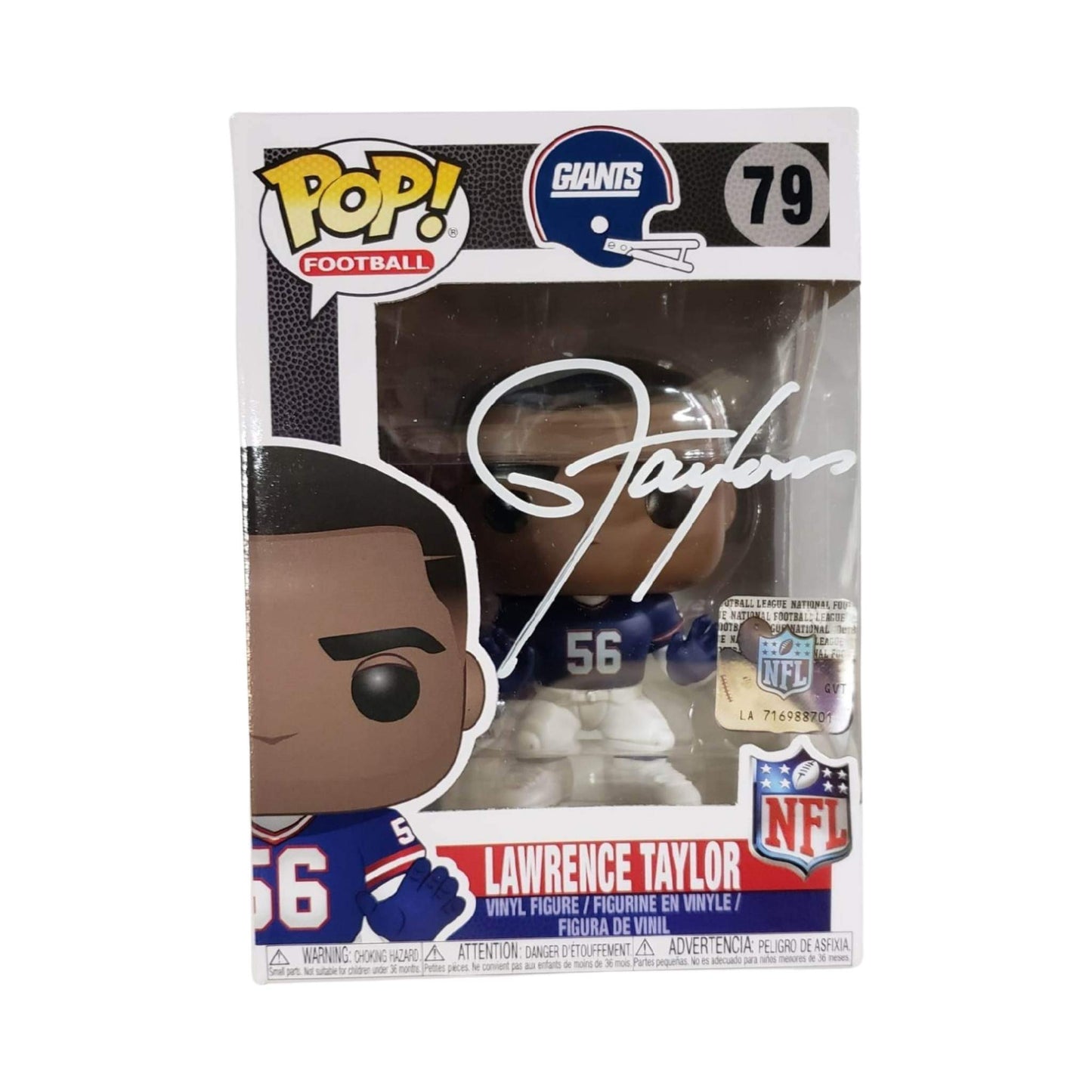 Lawrence Taylor signed Funko Pop! NFL Giants Legends #79 JSA Authenticated autograph - Plastic Empire