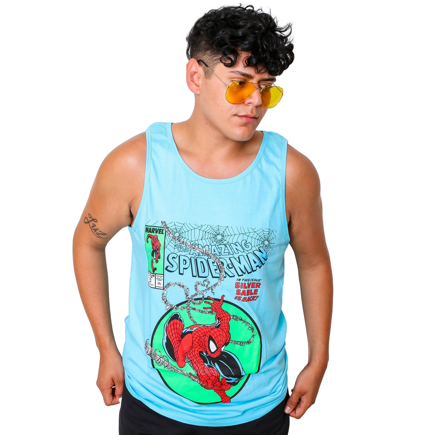 Spider-Man 90's Circle Marvel Comics Adult Tank Top