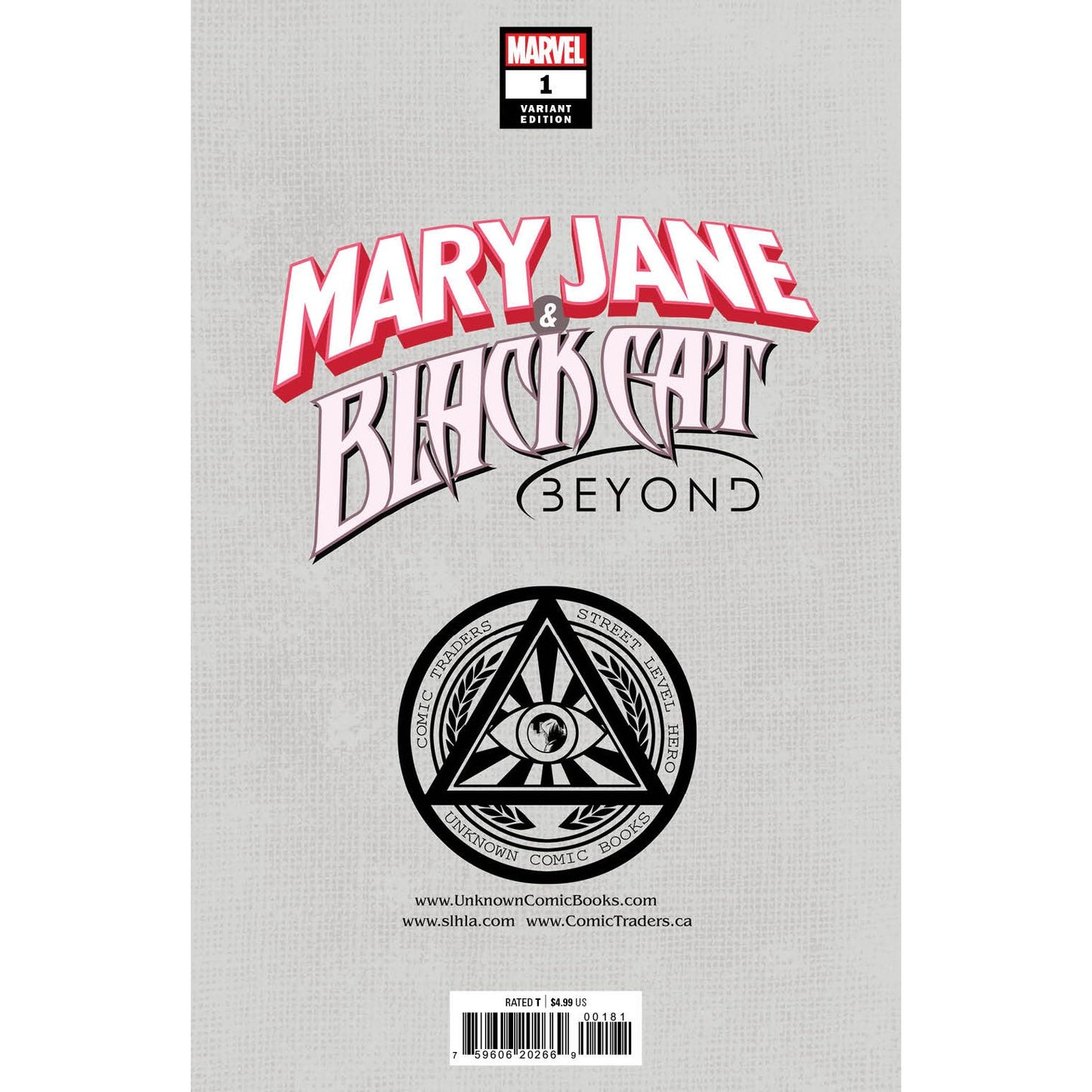 MARY JANE & BLACK CAT: BEYOND 1 UNKNOWN COMICS MARCO TURINI EXCLUSIVE VIRGIN VAR (01/26/2022) - Plastic Empire