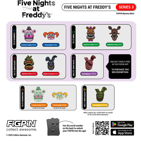 Figpin Five Nights at Freddy's Mystery Mini Series 3 Case