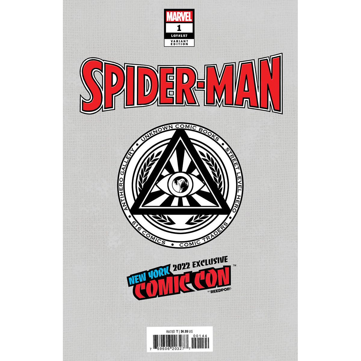 SPIDER-MAN #1 UNKNOWN COMICS SABINE RICH NYCC 2022 EXCLUSIVE VIRGIN VAR (10/05/2022) - Plastic Empire