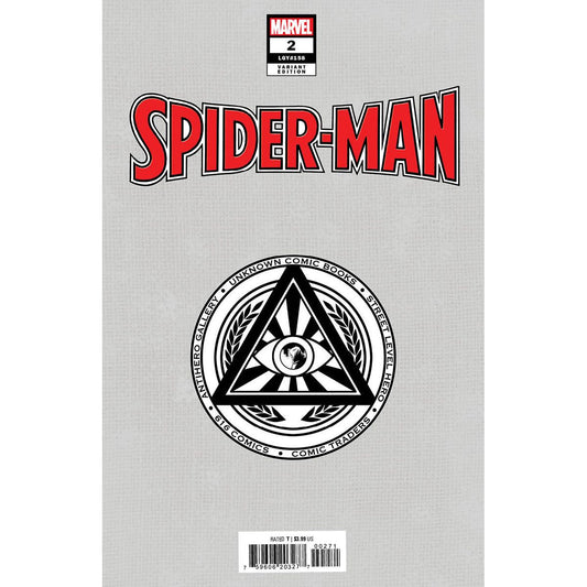 SPIDER-MAN #2 UNKNOWN COMICS JAY ANACLETO EXCLUSIVE VIRGIN VAR (11/09/2022) - Plastic Empire