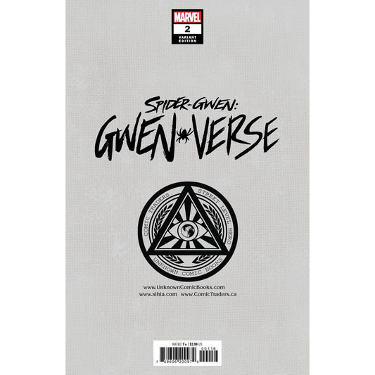 SPIDER-GWEN: GWENVERSE 2 UNKNOWN COMICS MARCO TURINI EXCLUSIVE VAR (04/13/2022) (04/20/2022) - Plastic Empire