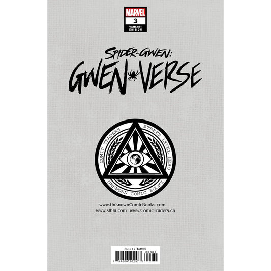 SPIDER-GWEN: GWENVERSE #3 UNKNOWN COMICS SWAY EXCLUSIVE VAR (06/15/2022) - Plastic Empire