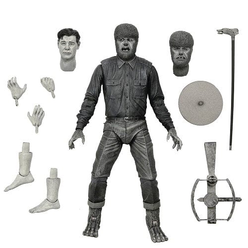 NECA Universal Monsters Ultimate Wolf Man Monster Black & White 7-In Action Figure
