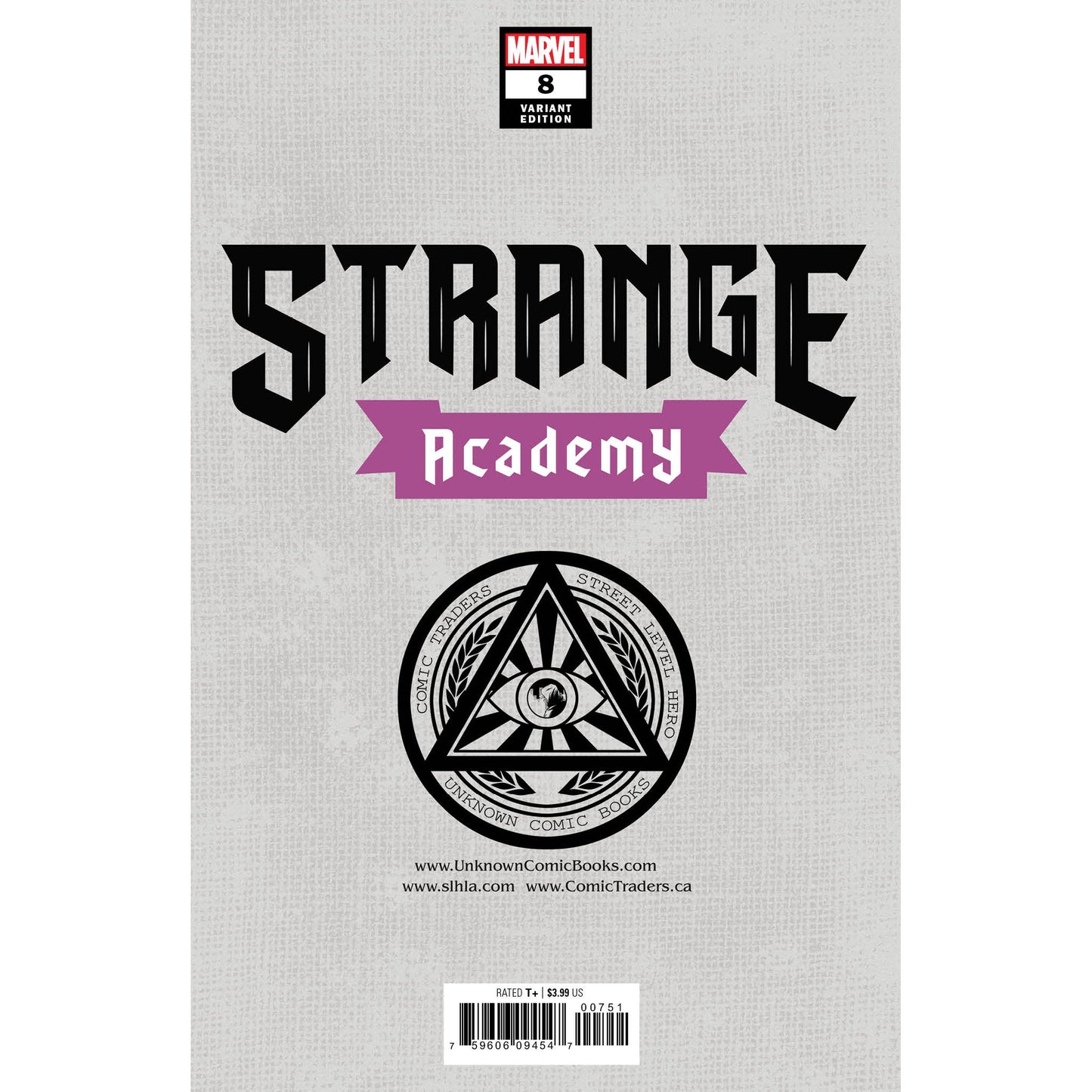 STRANGE ACADEMY #8 UNKNOWN COMICS JAY ANACLETO EXCLUSIVE VIRGIN VAR (02/03/2021) - Plastic Empire