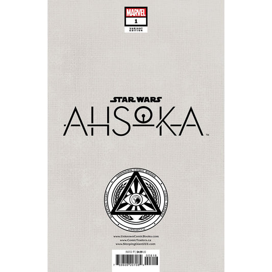 STAR WARS: AHSOKA #1 UNKNOWN COMICS DAVID NAKAYAMA VIRGIN VAR (07/10/2024) - Plastic Empire
