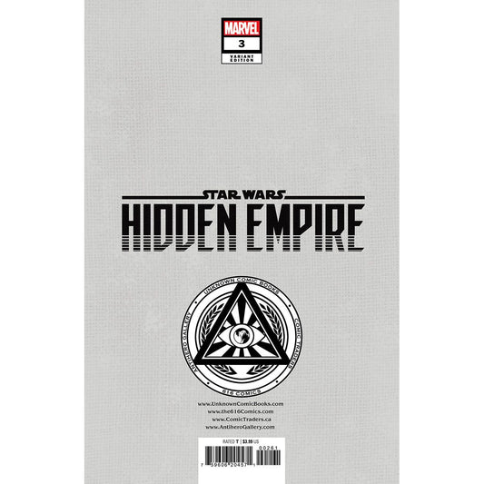 STAR WARS: HIDDEN EMPIRE #3 UNKNOWN COMICS PATCH ZIRCHER EXCLUSIVE VIRGIN VAR (02/08/2023)
