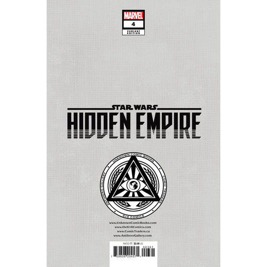 STAR WARS: HIDDEN EMPIRE #4 UNKNOWN COMICS PATCH ZIRCHER EXCLUSIVE VIRGIN VAR (03/01/2023) - Plastic Empire
