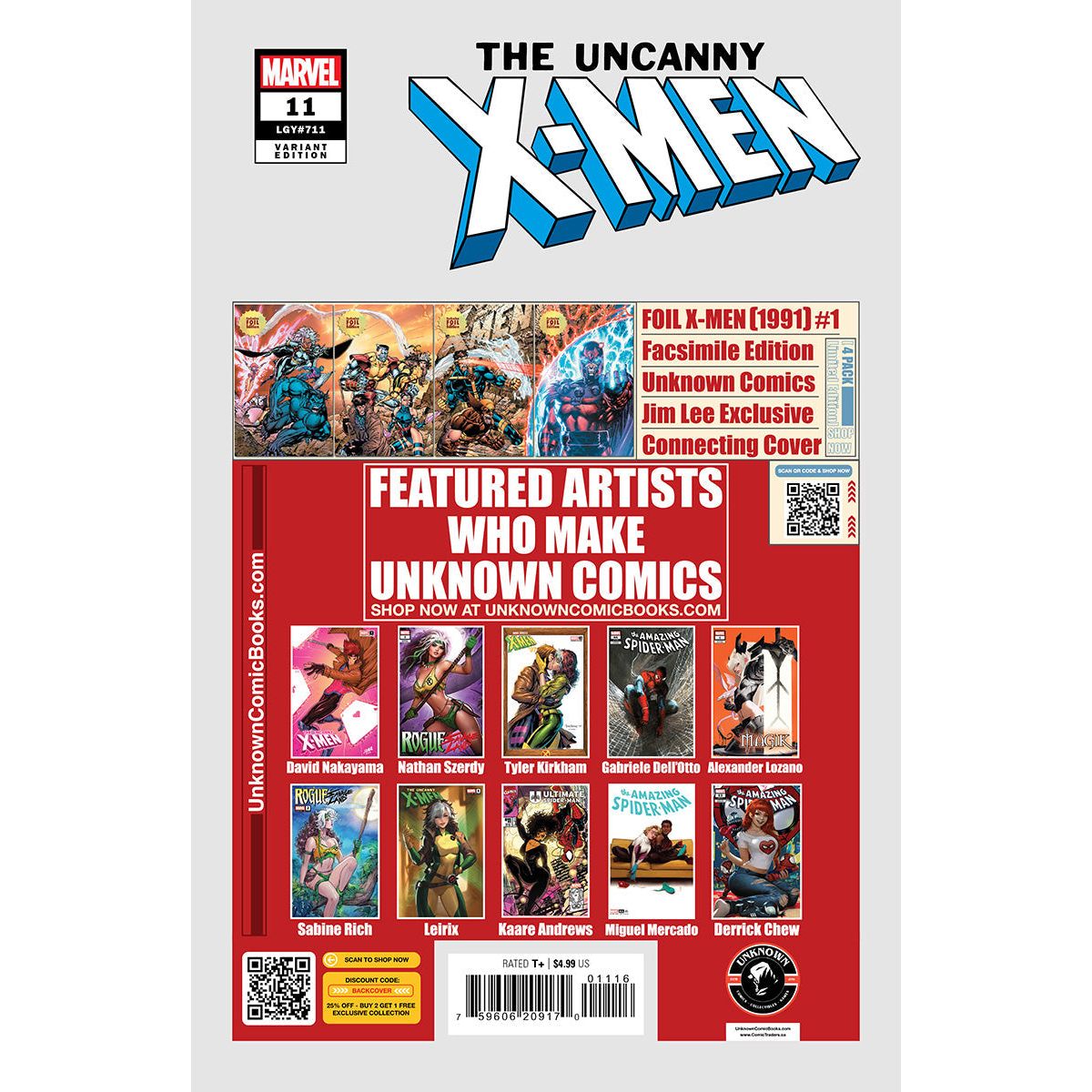 Uncanny X-Men #11 Unknown Comic Alexander Lozano Exclusive Var (03/05/2025)