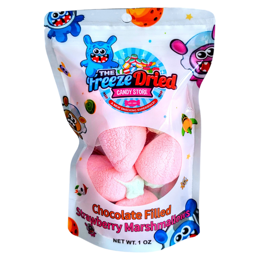 Chocolate Filled Strawberry Marshmallows