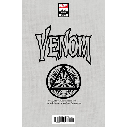 VENOM #33 UNKNOWN COMICS WILL SLINEY EXCLUSIVE VAR KIB (02/03/2021) - Plastic Empire