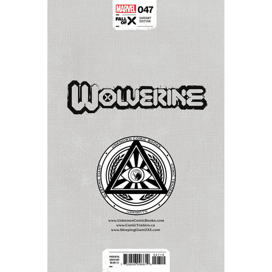 WOLVERINE #47 UNKNOWN COMICS MICO SUAYAN EXCLUSIVE VIRGIN VAR (04/10/2024) - Plastic Empire