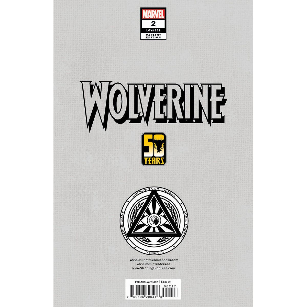 Wolverine #2 Unknown Comics Tyler Kirkham Connecting Cover Exclusive Virgin Var (10/16/2024)