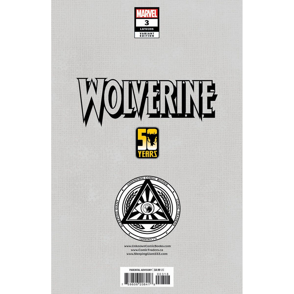 WOLVERINE #3 UNKNOWN COMICS MICO SUAYAN CONNECTING COVER EXCLUSIVE VAR (11/20/2024)