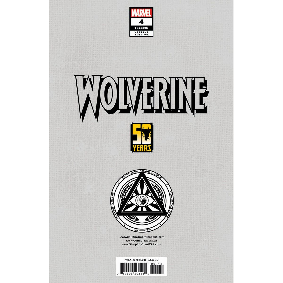 WOLVERINE #4 UNKNOWN COMICS RAFAEL GRASSETTI EXCLUSIVE VIRGIN VAR (12/04/2024)