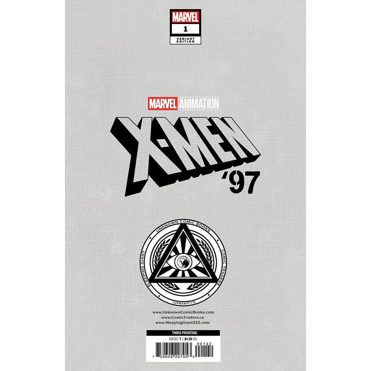 X-Men '97 #1 Unknown Comics Marvel Animation 3Rd Printing Exclusive Virgin Variant (06/26/2024) (08/07/2024)