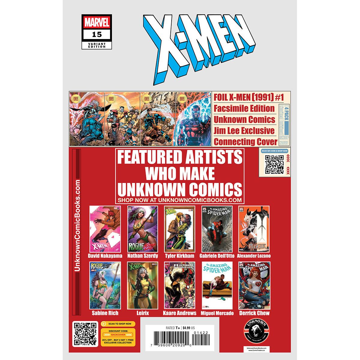 X-Men #15 Unknown Comics Miguel Mercado Exclusive Virgin Var (04/23/2025)