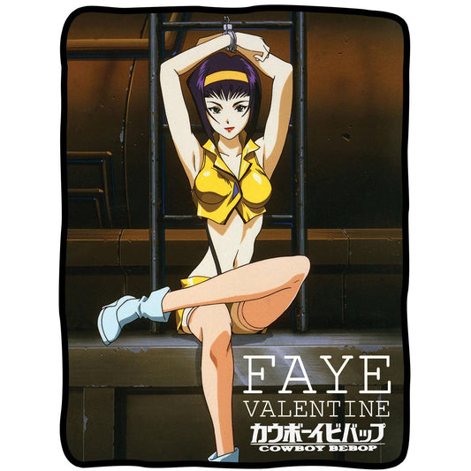 Cowboy Bebop Faye Valentine Cuffed Fleece Throw Soft Lightweight Blanket 45x60 Inches