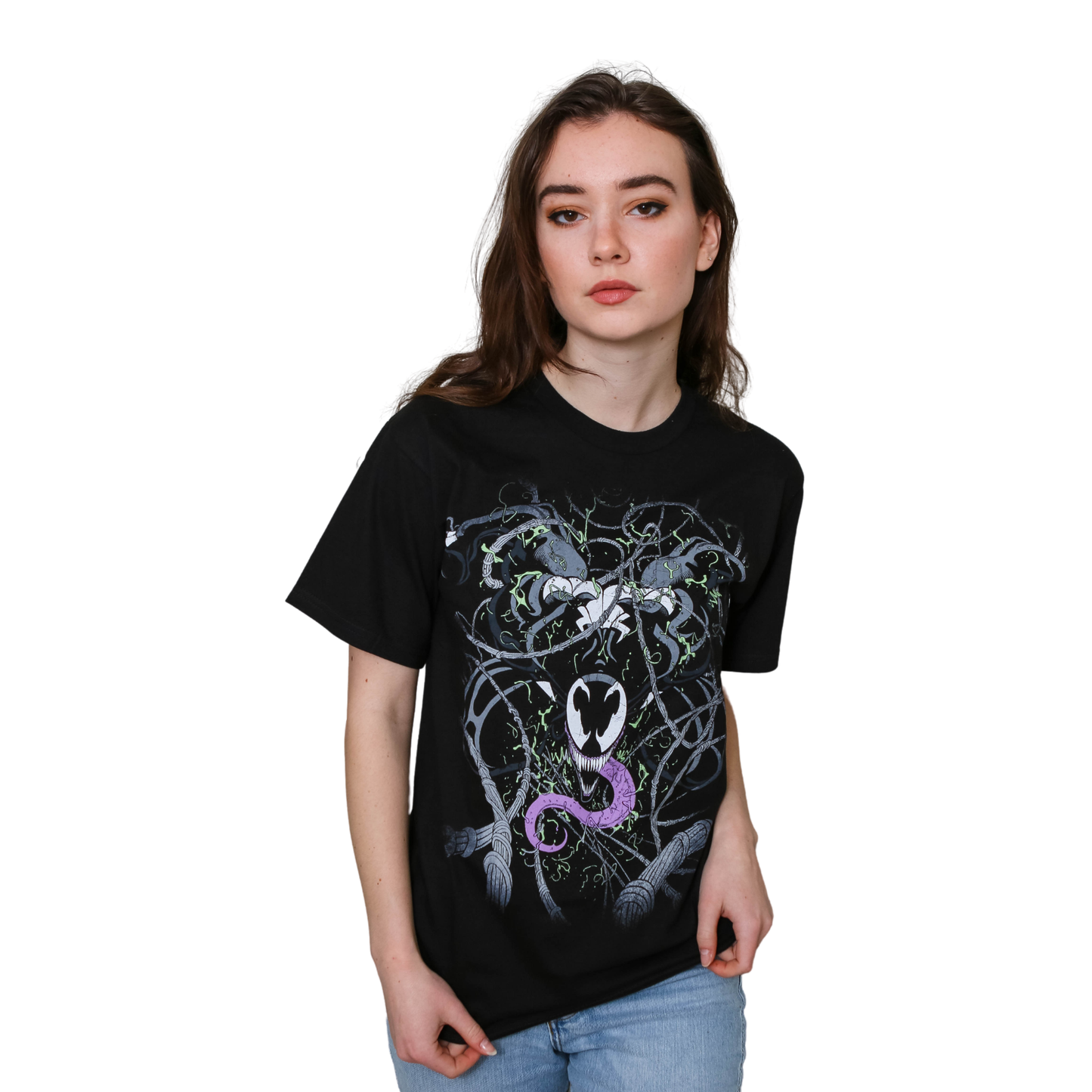 Venom Webs Spider-Man Marvel Comics Adult T-Shirt