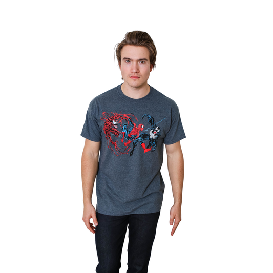 Spider-Man Vs The Symbiotes Marvel Comics Adult T Shirt